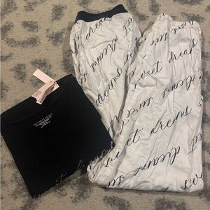 Victoria's Secret Black and White Pajama Set
